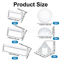 6Pcs 6 Styles Glass Triple Prism&nbsp;GLAA-OC0001-54