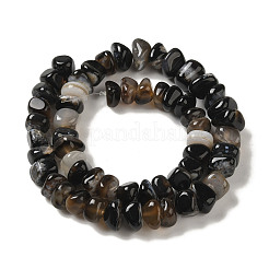 Natural Black Agate Beads Strands&nbsp;G-NH0017-B04-03