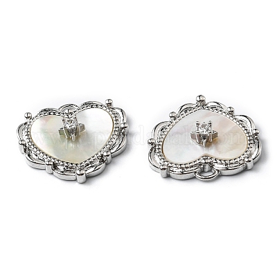 Brass Cubic Zirconia Pendants&nbsp;KK-K334-02P-1