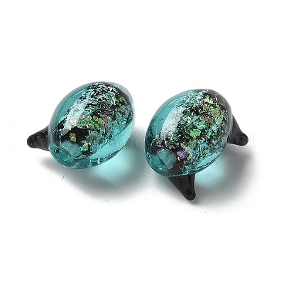 Handmade Foil Lampwork Beads Strands&nbsp;FOIL-Z001-04H-1
