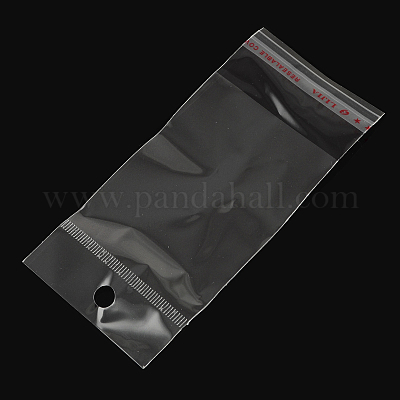 セロハンのOPP袋  長方形  透明  12x5.5cm  穴：8mm  一方的な厚さ：0.035mm  インナー対策：7x5.5のCM&nbsp;OPC-S014-05-1