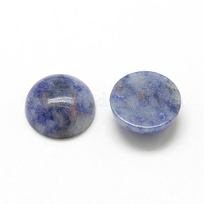 ナチュラルブルースポットジャスパーカボション  半円/ドーム  14x5~6mm&nbsp;G-R416-14mm-45-1