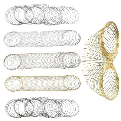 Memory Wire Color Wholesale 300 Circles 5 Colors Steel Memory Wire - Pandahall.com