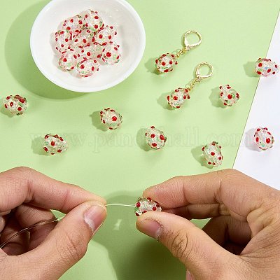 20Pcs Handmade Foil Lampwork Bumpy Beads&nbsp;FOIL-SZ0001-01-1