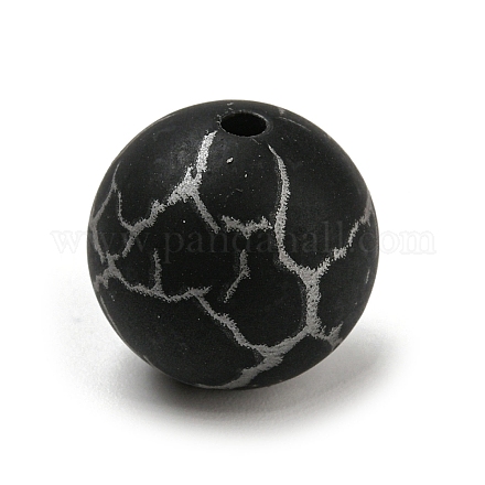 シリコンビーズ  ラウンド  ブラック  15mm  穴：2mm&nbsp;SIL-E009-02D-1