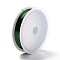 Copper Jewelry Wire, Long-Lasting Plated, Dark Green, 24 Gauge, 0.5mm, about 26.24 Feet(8m)/roll