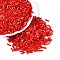 Baking Paint Glass Twist Bugle Beads, Round Hole, Red, 6~7.5x2mm, Hole: 0.7~0.9mm, about 11250pcs/pound