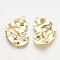 Brass Pendants, Heart, Bumpy, Nickel Free, Real 18K Gold Plated, 29x19x1mm, Hole: 1mm