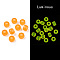 Transparent & Luminous Plastic Beads, Frosted, Crow Beads, Pony Beads, Glow in the Dark, Barrel, Orange, 9x6mm, Hole: 3.8mm, about 1900pcs/500g