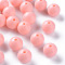 Opaque Acrylic Beads, Round, Light Salmon, 16x15mm, Hole: 2.8mm, about 220pcs/500g