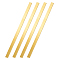 4Pcs Brass Sheets, Metal Sheets, Rectangle, Golden, 301x13.5x1.5mm