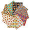 Sunflower Print Polycotton Fabric, for Patchwork, Sewing Tissue to Patchwork, Mixed Color, 50x40x0.02cm, 10pcs/set