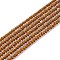 Transparent Glass Beads Strands, Faceted, Round, Chocolate, 2mm, Hole: 0.6mm, about 182~201pcs/strand, 14.57~15.24 inch((37~38.7cm)