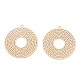 Rack Plating Brass Filigree Pendants&nbsp;KKC-T001-60KC-2