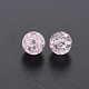 クリアクラックアクリルビーズ  ラウンド  ピンク  8x7mm  穴：1.8~2mm  約1745個/500g&nbsp;MACR-S373-66-N02-3