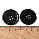 樹脂ボタン  染め  フラットラウンド  ブラック  30x3mm  穴：3mm  98個/袋&nbsp;RESI-D030-30mm-02-3