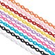 ABSプラスチックアズキチェーン  オーバル  ミックスカラー  15~15-3/8インチ（38~39cm）  5.5~6mm  9色  1連/色  1連売り/箱&nbsp;KY-BT0001-001-6