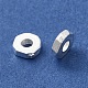 真鍮ビーズ  カドミウムフリー＆鉛フリー  ラウンド  銀  6x2mm  穴：2.5mm&nbsp;FIND-Z039-12A-S-2
