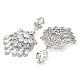 Brass Micro Pave Cubic Zirconia Dangle Stud Earrings&nbsp;EJEW-H014-16P-08-2