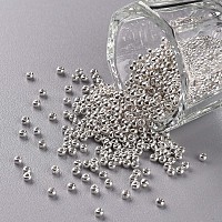 11/0 FGBグレードA染色ガラスシードビーズ  ラウンド  銀  2.3x1.5mm  穴：1mm  約5300個/50g&nbsp;X-SEED-N001-C-0563