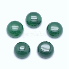 Natural Agate Cabochons, Flat Round, Dyed & Heated, 8x3~4mm