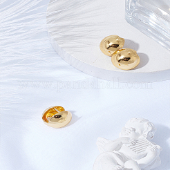 真鍮フープピアス1組  ラウンド  ゴールドカラー  15.5x16.5mm  1ペア/セット&nbsp;EJEW-LP0008-039G