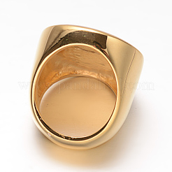 Fancy Style Ion Plating(IP) 316 Surgical Stainless Steel Shell Wide Band Finger Rings&nbsp;RJEW-F045-11A-18mm