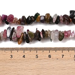 天然のマルチカラートルマリンビーズ連売り  チップ  7~14mm  穴：0.6~0.9mm  31.50~31.65''（80~80.4センチメートル）&nbsp;G-F328-28-01