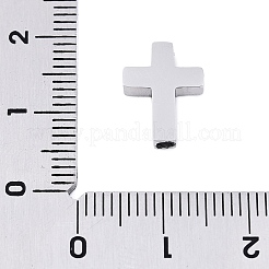 イースター 304 ステンレススチールビーズ  クロス  ステンレス鋼色  13x10x3mm  穴：1.6~1.8mm&nbsp;LS-STAS-N131-01P