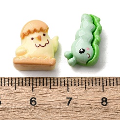 昆虫をテーマにしたオペーク レジン カボション  混合図形  ミックスカラー  8.5~16.5x10.5~16.5x6~8.5mm&nbsp;CRES-I046-12