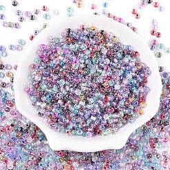 6/0 Transparent Inside Colours Glass Seed Round Beads&nbsp;X1-SEED-N006-004