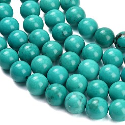 天然石ハウライトビーズ連売り  染め＆加熱  ラウンド  スムーズ  10mm  穴：1.2mm  約40個/連  15.94''（40.5センチメートル）&nbsp;G-Z149-A01-10mm