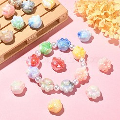 100Pcs UV Plating Acrylic Beads&nbsp;PACR-CJ0001-20