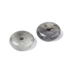 天然石ラブラドライトペンダント  ドーナツ/円盤チャーム  25x8~9mm  穴：4~5mm&nbsp;G-Q601-30B-03