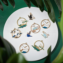 32Pcs 8 Style Alloy Enamel Pendants&nbsp;FIND-SC0002-19