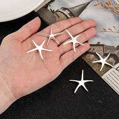 真鍮のヒトデ/海の星のペンダント  銀色のメッキ  32x32mm&nbsp;KK-BB11654