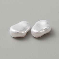 オペークABSプラスチックパール調ビーズ  ティアドロップ  16x12x6mm  穴：1.6mm&nbsp;KY-WH0049-10A