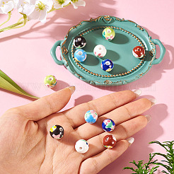 12Pcs 6 Colors Handmade Porcelain Beads&nbsp;PORC-TA0001-51