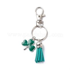 Saint Patrick's Day Alloy Enamel Clover & Hat Pendant Keychain&nbsp;KEYC-JKC00391