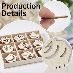 63Pcs 9 Styles Unfinished Wood Cutouts&nbsp;WOOD-WH20011-11A