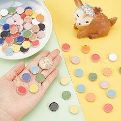 120Pcs Flat Round Shapes Porcelain Cabochons&nbsp;PORC-PH0001-27