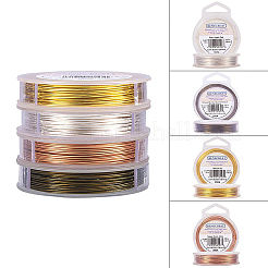 4 Colors Round Copper Wire for Jewelry Making&nbsp;CWIR-BC0002-02
