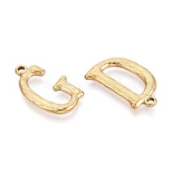 304ステンレススチールペンダント26個  14KGP本金メッキ  a～zの文字  19~27x6.5~21.5x2.5mm  穴：1.5~1.8mm&nbsp;STAS-T064-74G