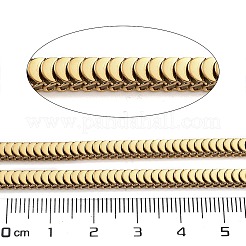 PVD真空メッキ304ステンレススチールヘリンボーンチェーン  ハンダ付け  スプールで  ゴールドカラー  3.8x3mm&nbsp;CHS-H026-14G