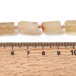 加熱された天然シトリンビーズ連売り  コラム  多面カット  シードビーズで  10.5~12.5x7~7.5mm  穴：1mm  約14~15個/連  7.48''~7.89''（19~20.05センチメートル）&nbsp;GG-CBA8682-A02