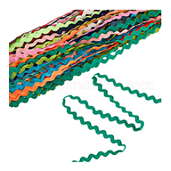 30 Yards 15 Colors Polyester Wavy Fringe Trim Ribbon&nbsp;OCOR-DC0001-08