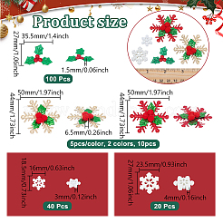 170Pcs 5 Style Christmas Opaque Resin Cabochons&nbsp;DIY-NB0013-89