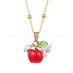 Resin Fruit Pendant Necklaces&nbsp;NJEW-JN05204-04