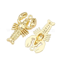 合金ペンダント  ロブスターチャーム  ゴールドカラー  28x15.5x4mm  穴：1.4mm&nbsp;AL-E003-03G