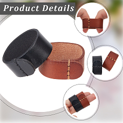 2Sets 2 Colors PU Leather Waist Belt Keeper Rings&nbsp;FIND-GF0009-20B